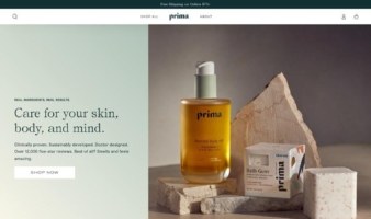 eCommerce website: Prima