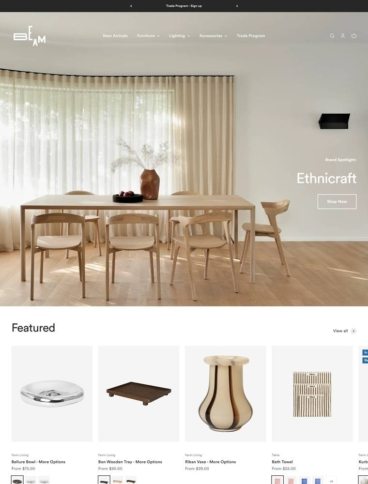 eCommerce website: BEAM