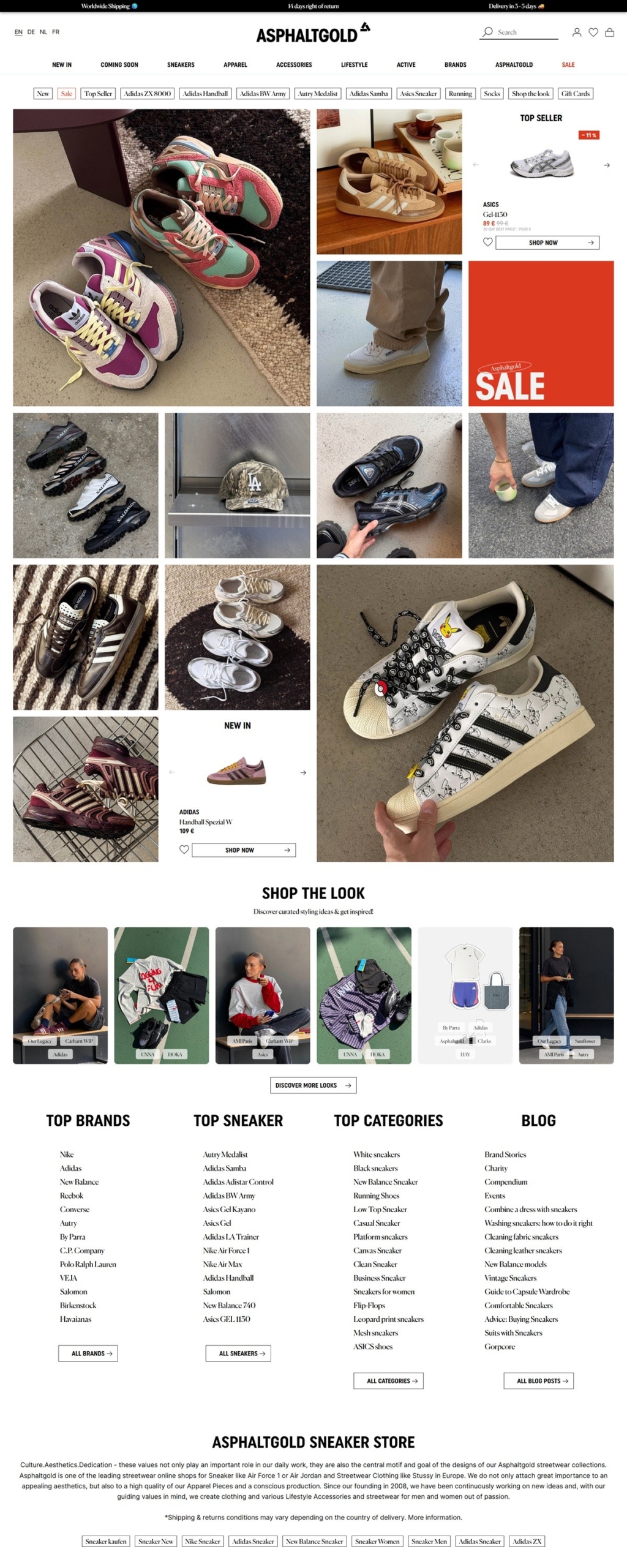 eCommerce website: Asphaltgold