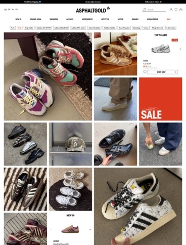 eCommerce website: Asphaltgold