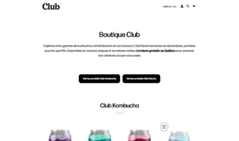 eCommerce website: Club Kombucha