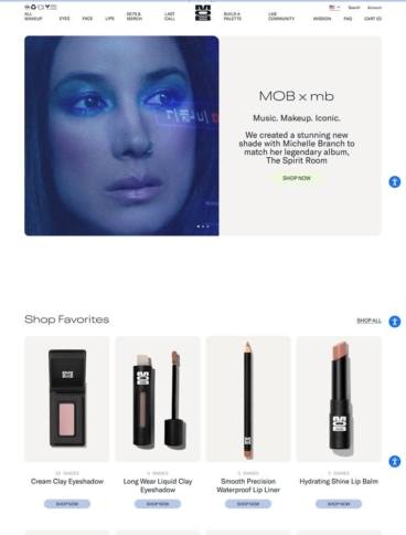 eCommerce website: MOB Beauty