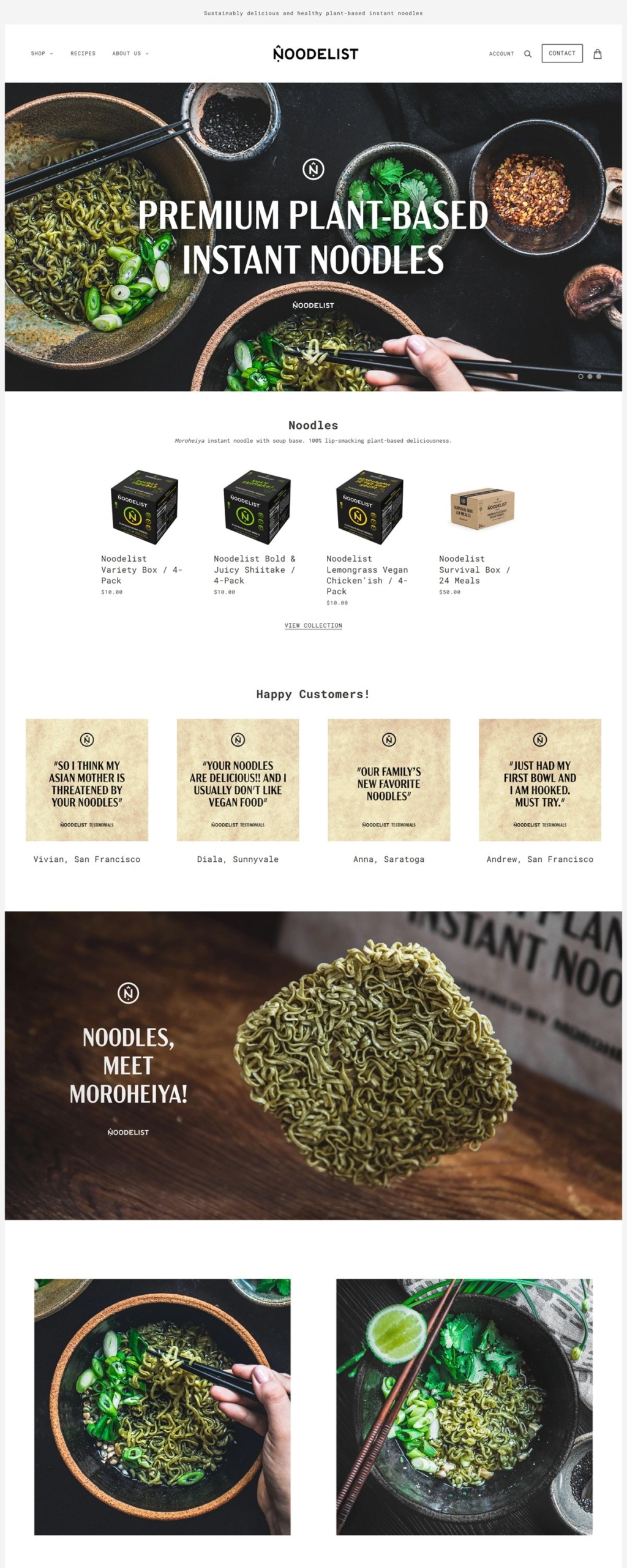 eCommerce website: Noodelist