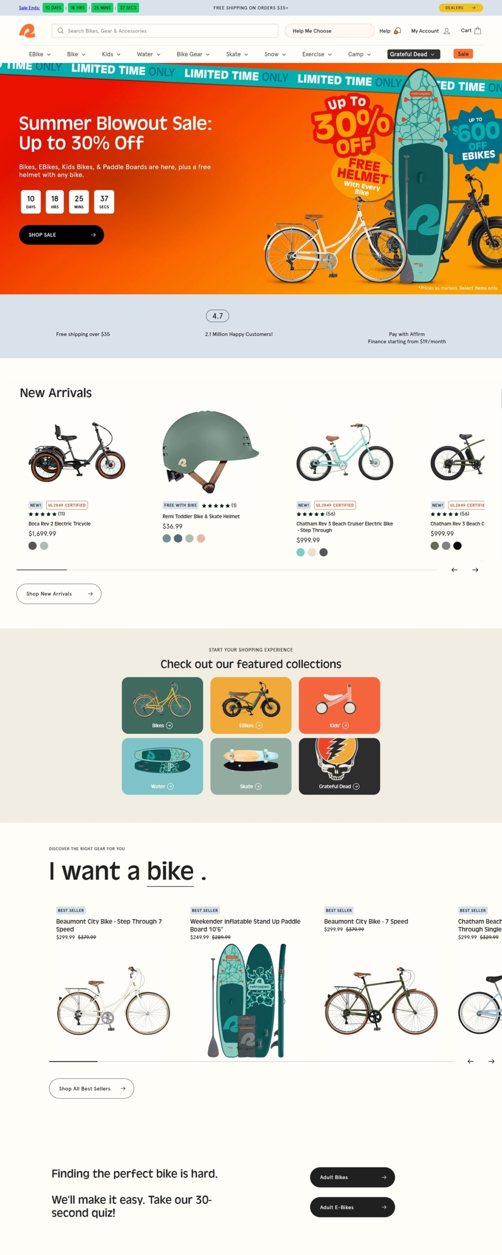 eCommerce website: Retrospec