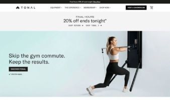 eCommerce website: Tonal