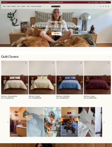 eCommerce website: Hommey