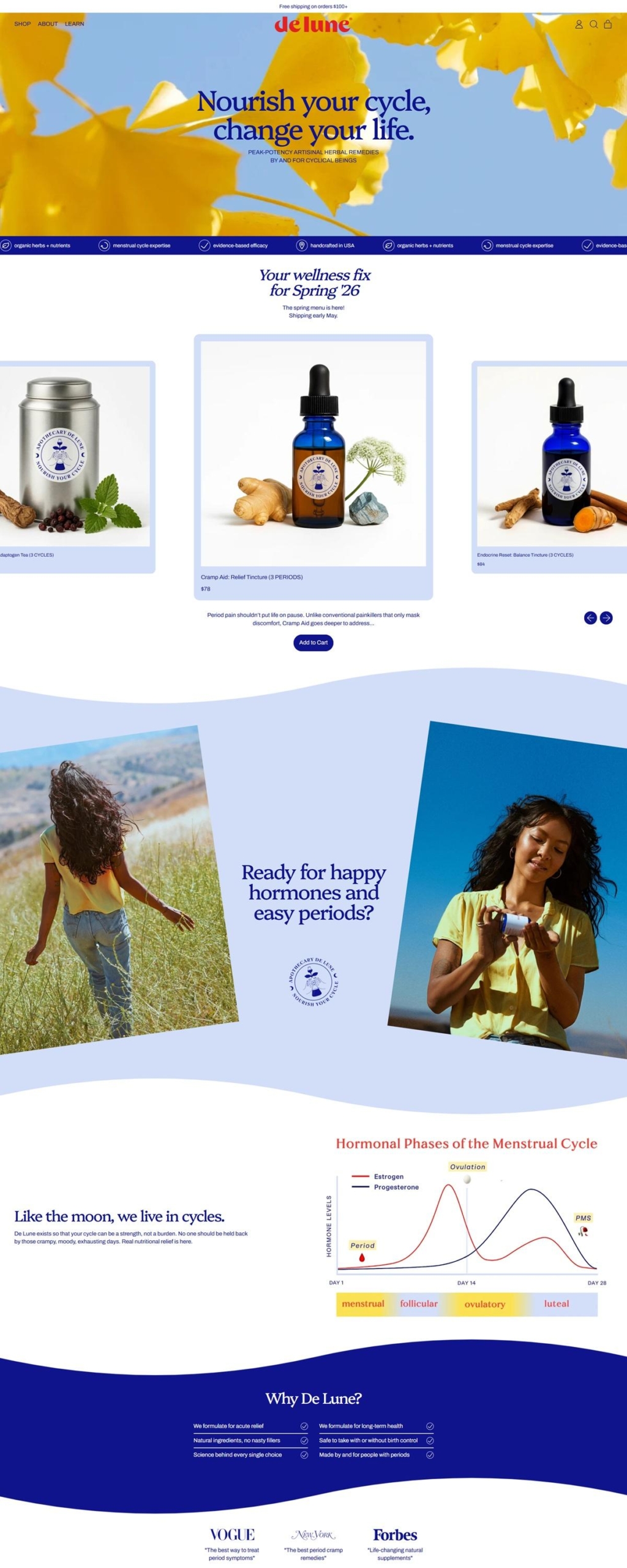 eCommerce website: De Lune