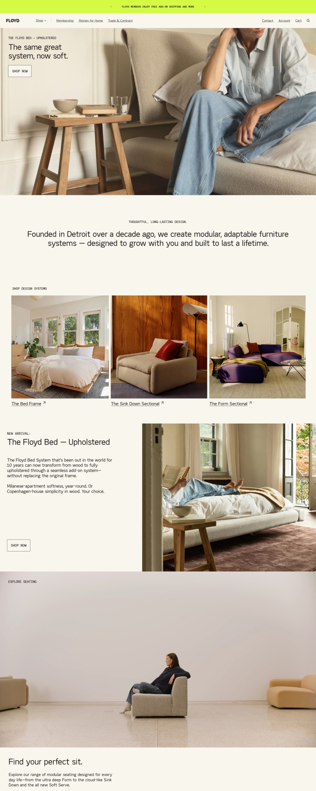 eCommerce website: Floyd