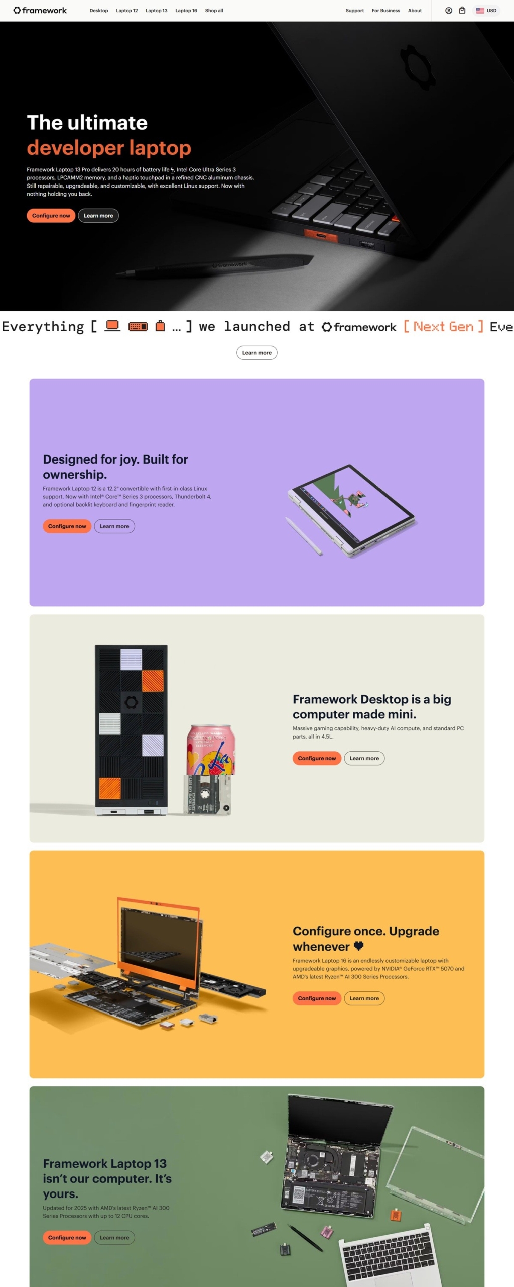 eCommerce website: Framework