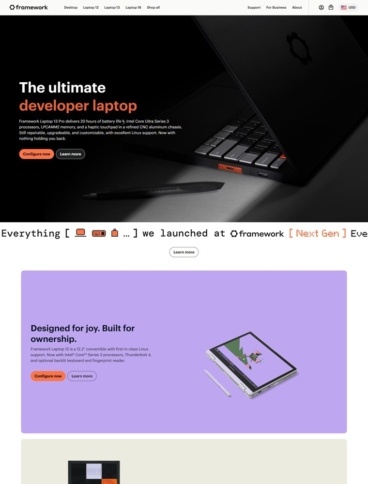 eCommerce website: Framework