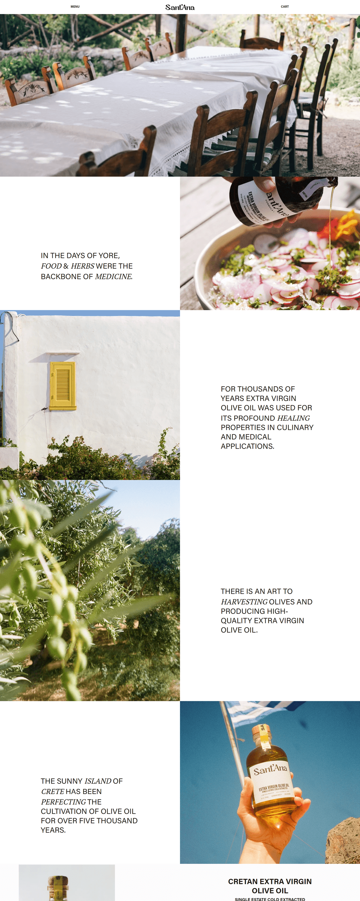 eCommerce website: Sant’Ana
