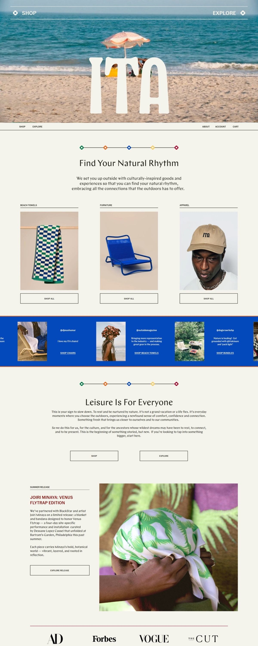 eCommerce website: ITA Leisure