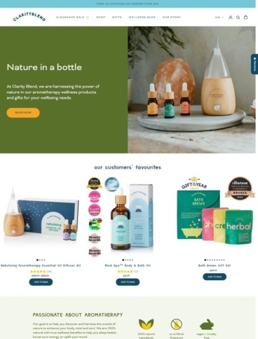 eCommerce website: Clarity Blend
