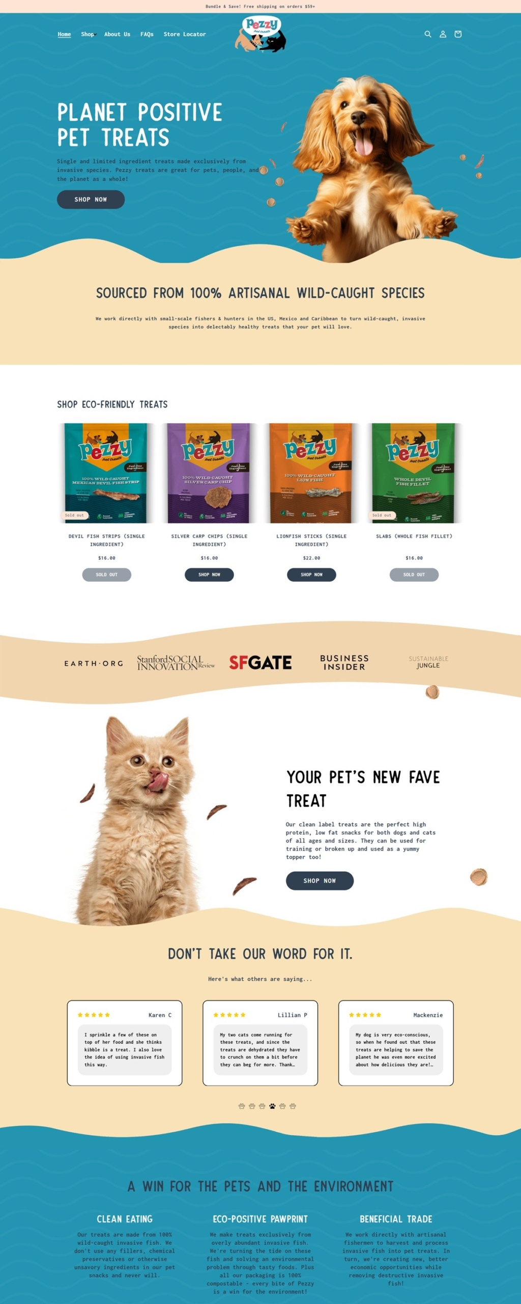 eCommerce website: Pezzy Pets