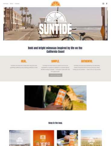 eCommerce website: Suntide