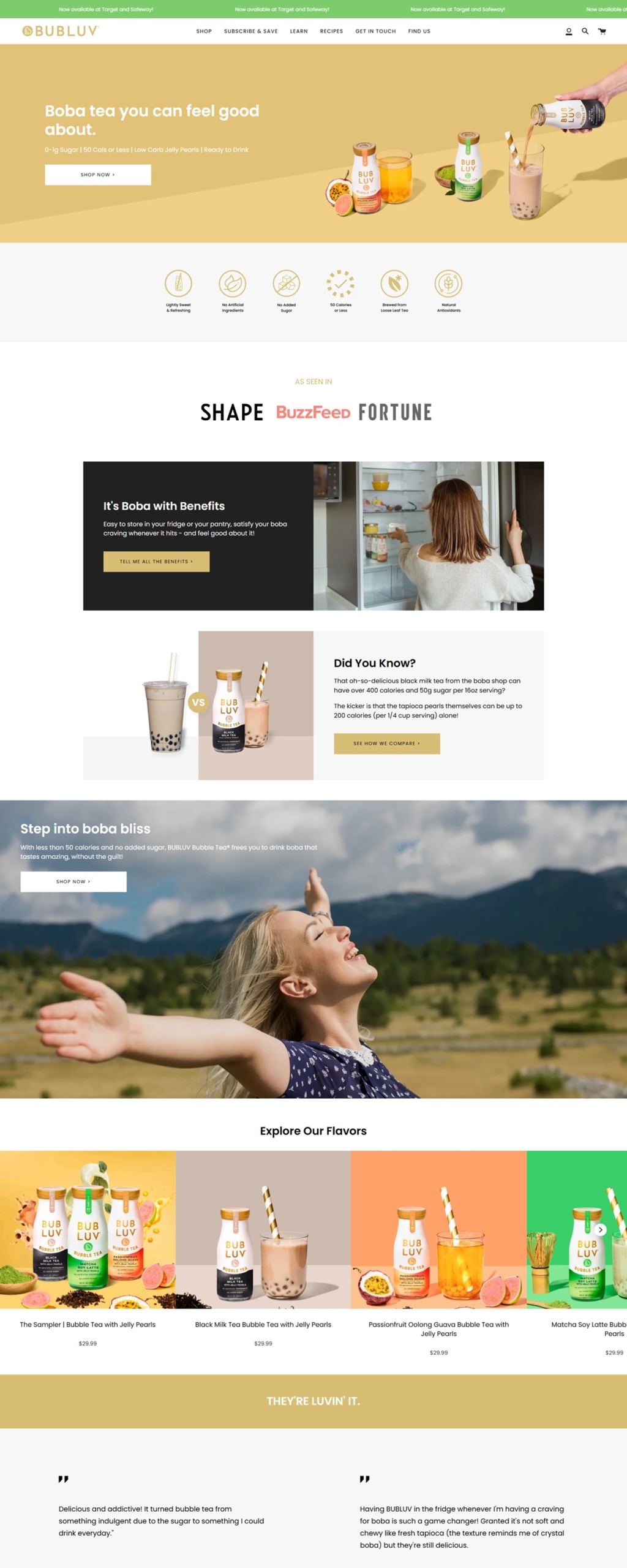 eCommerce website: BUBLUV