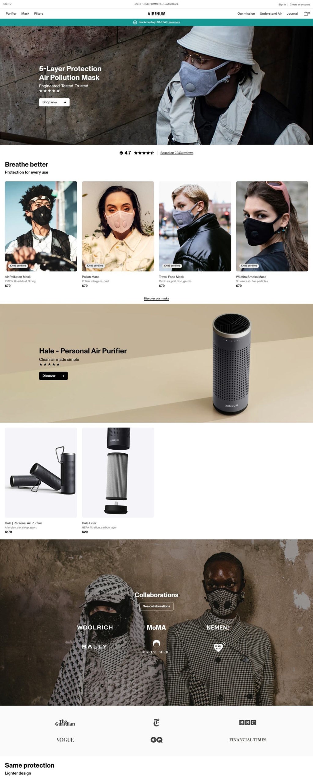 eCommerce website: Airinum