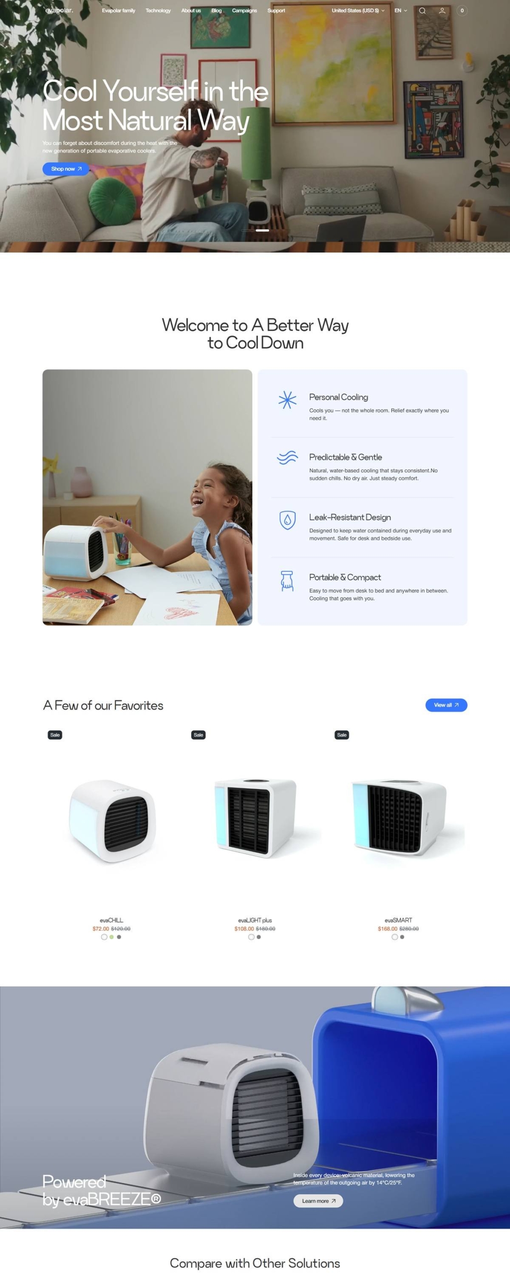 eCommerce website: Evapolar