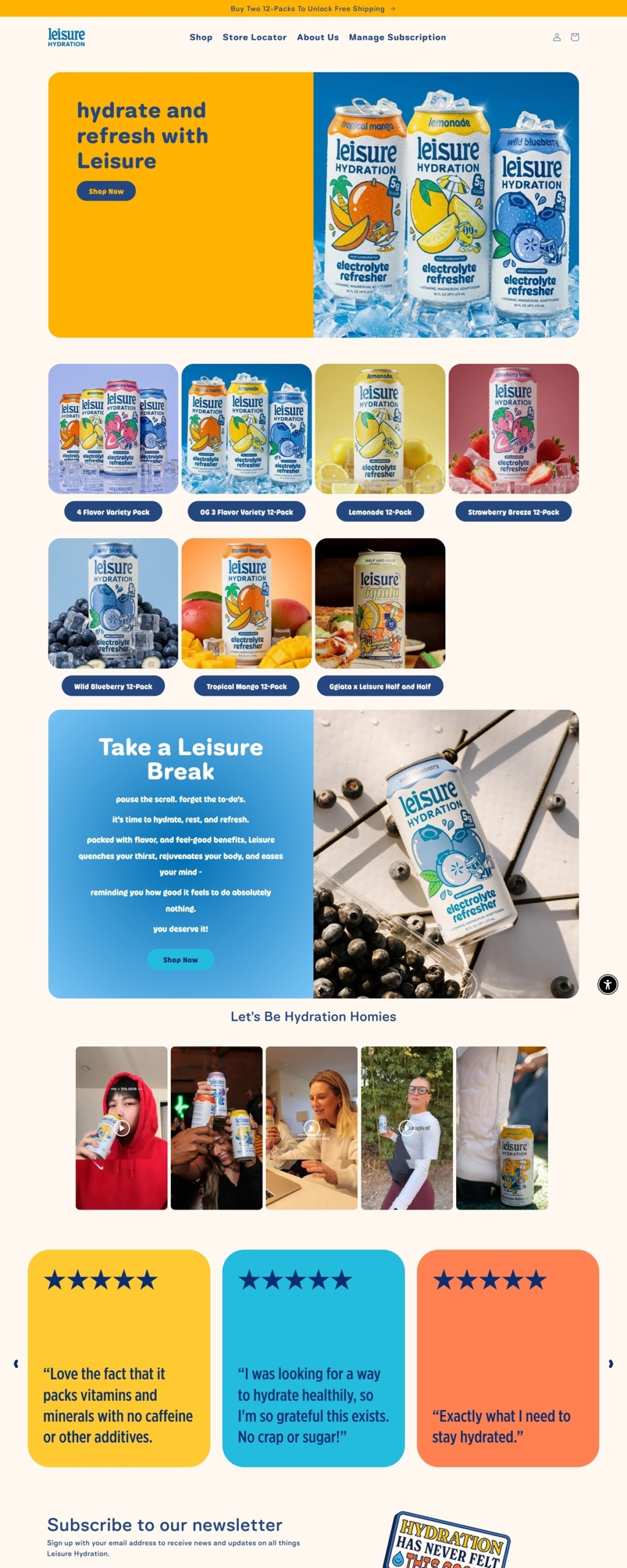 eCommerce website: Leisure Project