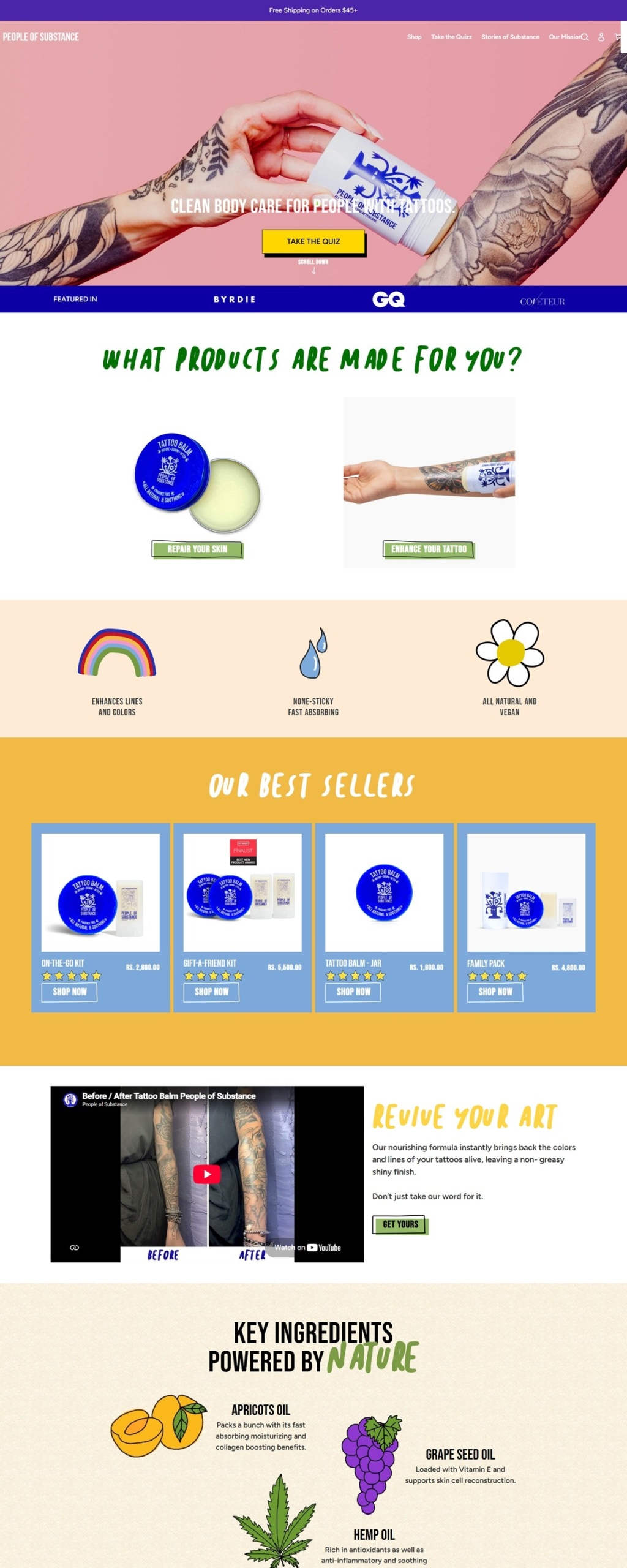 eCommerce website: People of Substance