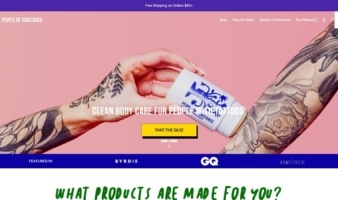 eCommerce website: People of Substance