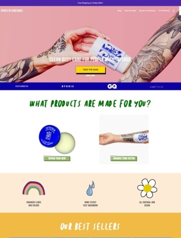 eCommerce website: People of Substance