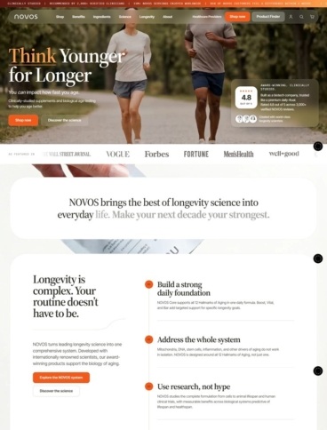 eCommerce website: NOVOS