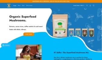 eCommerce website: Mālama Mushrooms