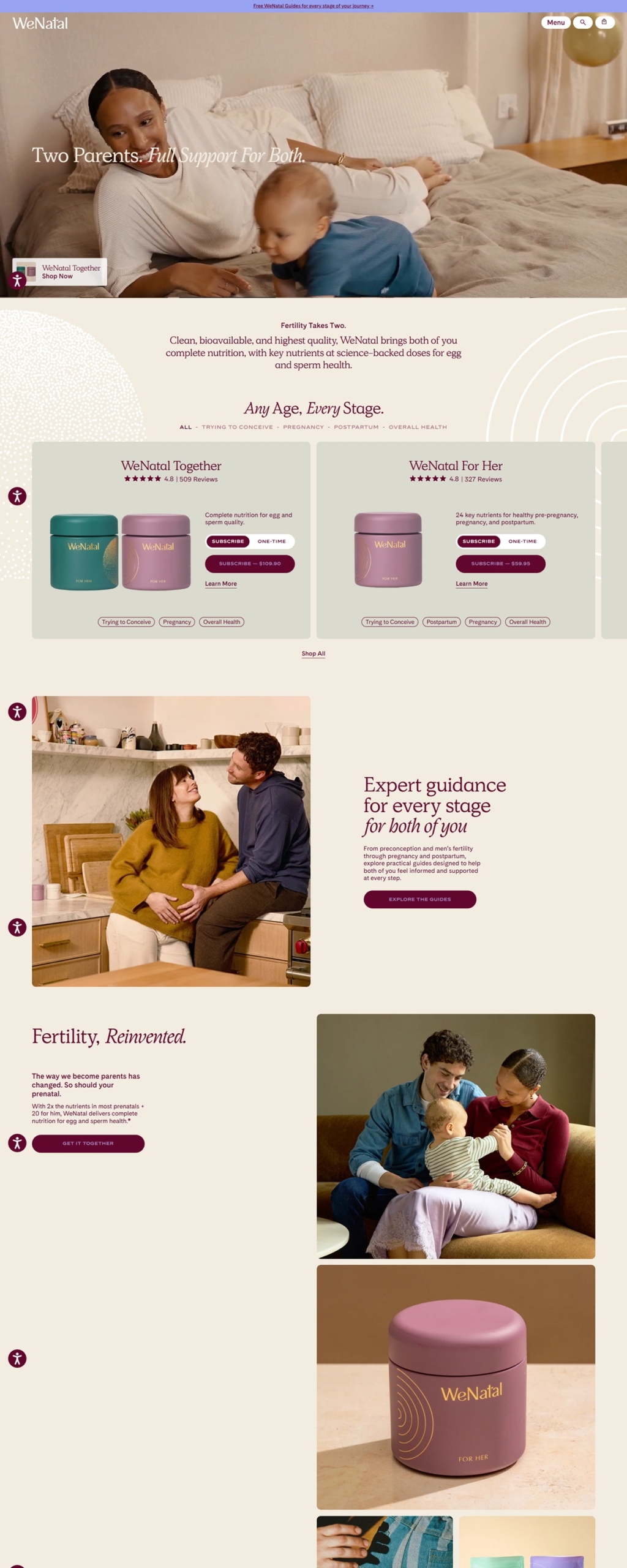 eCommerce website: WeNatal