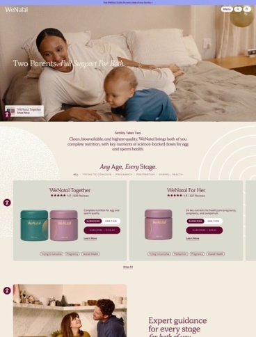 eCommerce website: WeNatal