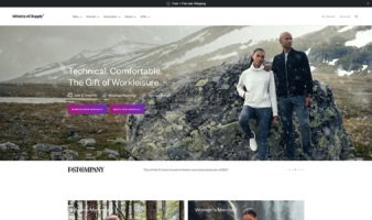 eCommerce website: Ministry of Supply