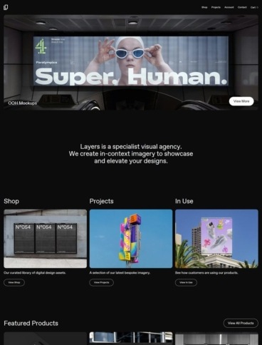 eCommerce website: Layers