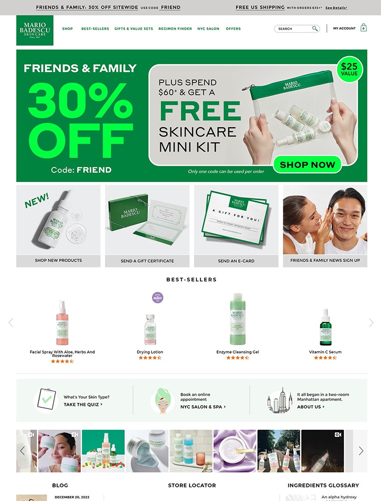 Mario Badescu | eCommerce Website Design Gallery &amp; Tech Inspiration