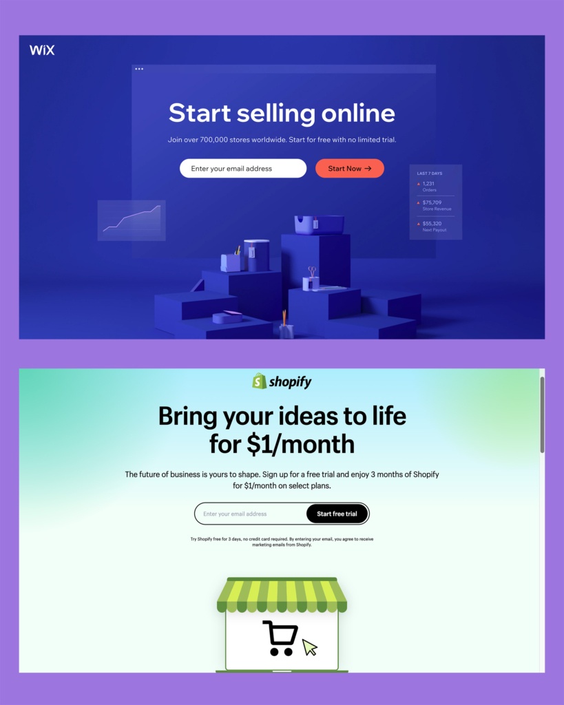 landing page examples