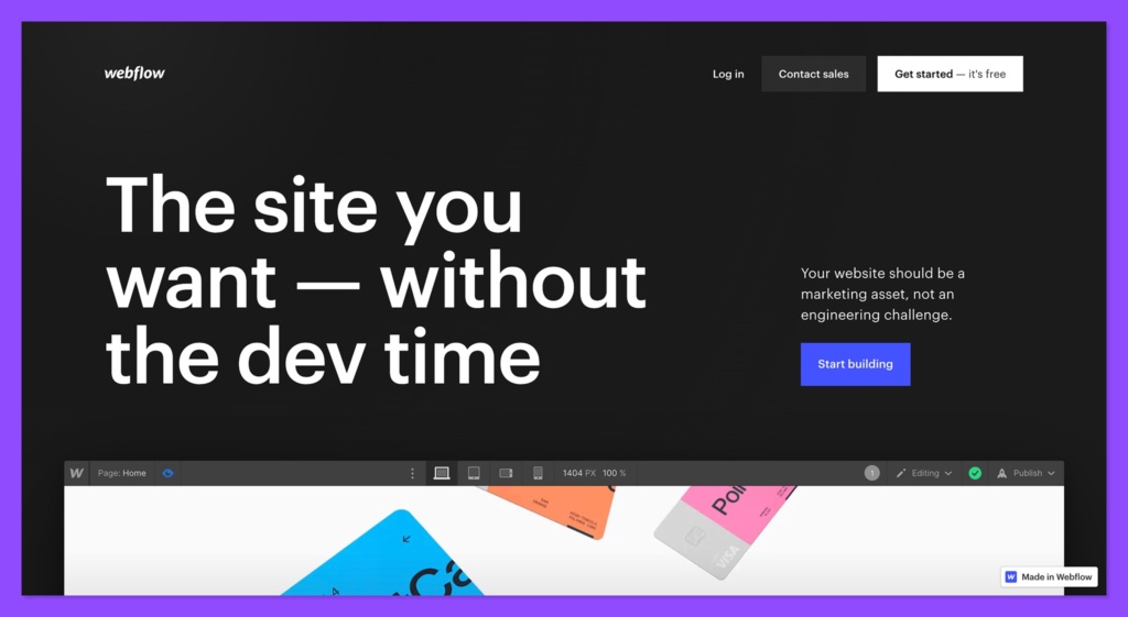 webflow - best web design software