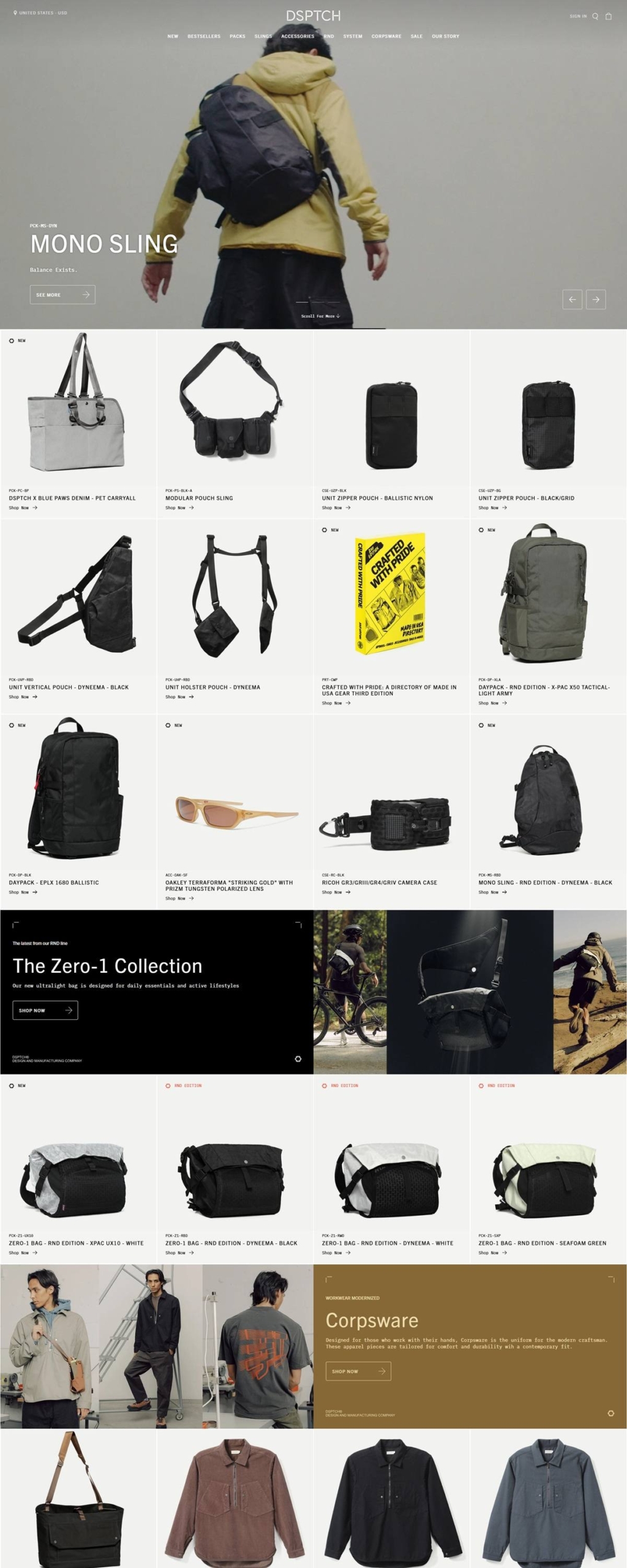 eCommerce website: DSPTCH