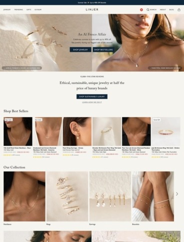 eCommerce website: Linjer