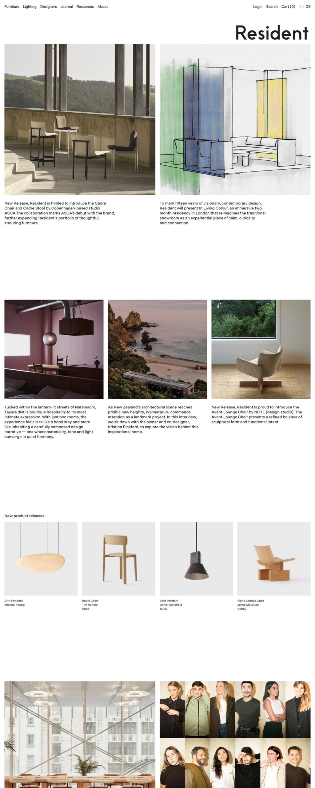 eCommerce website: Resident