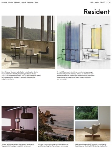 eCommerce website: Resident