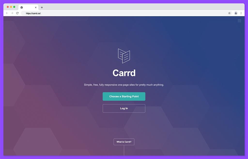 carrd - best one page website builder