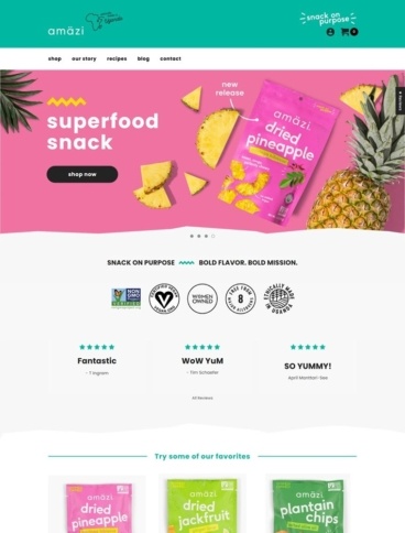 eCommerce website: Amazi Foods