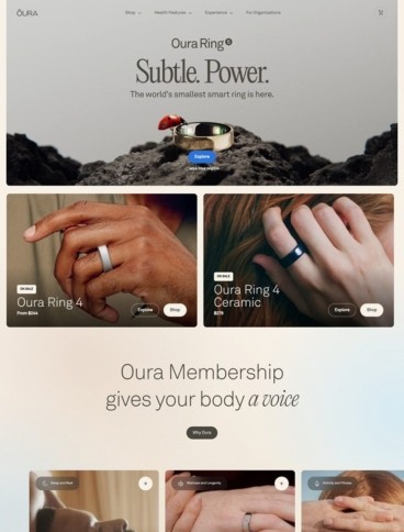 eCommerce website: Ōura