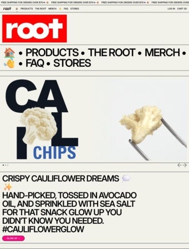 eCommerce website: Root Foods