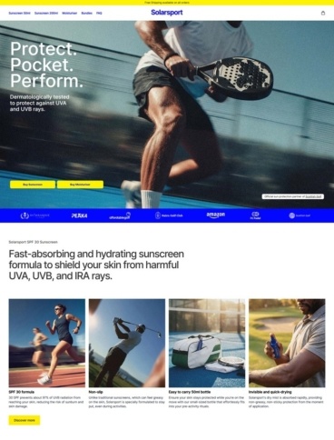 eCommerce website: Solarsport