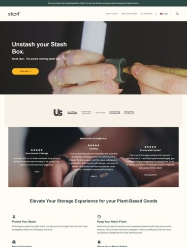 eCommerce website: Stori
