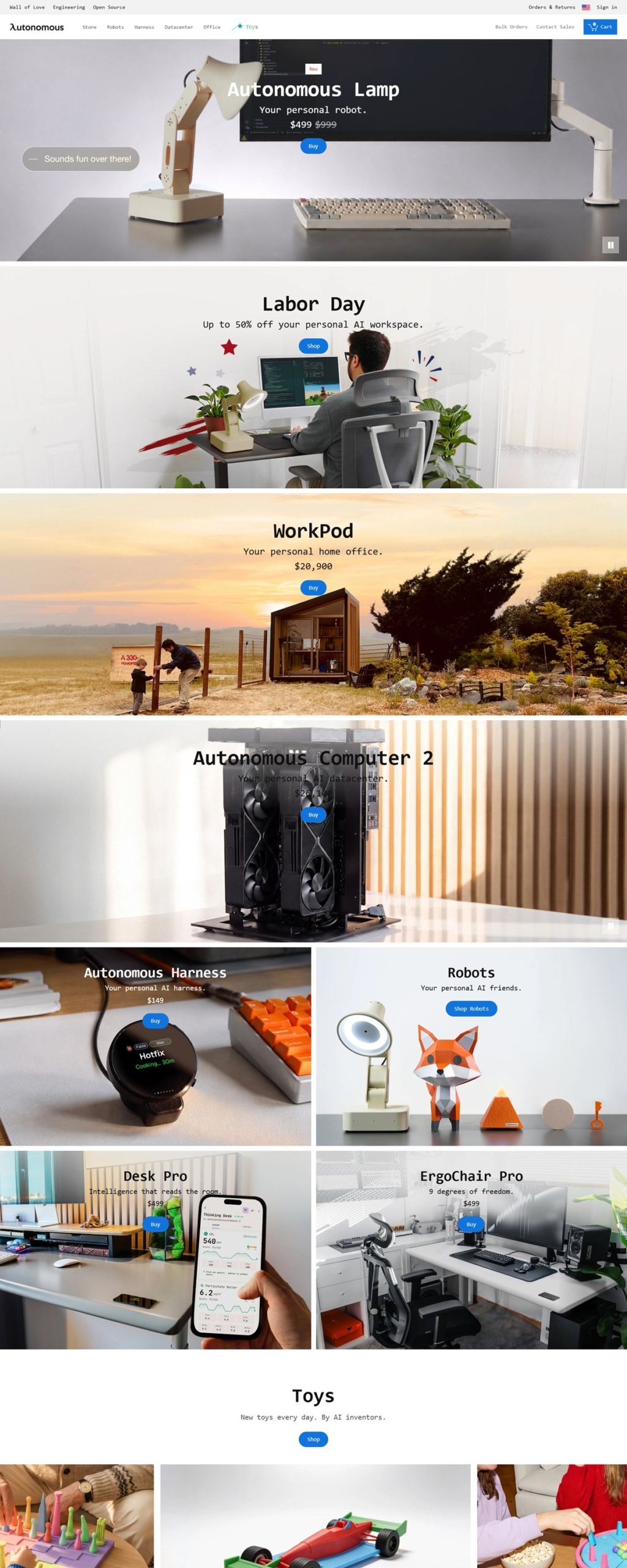 eCommerce website: Autonomous