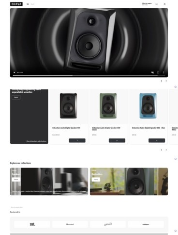 eCommerce website template: Brava