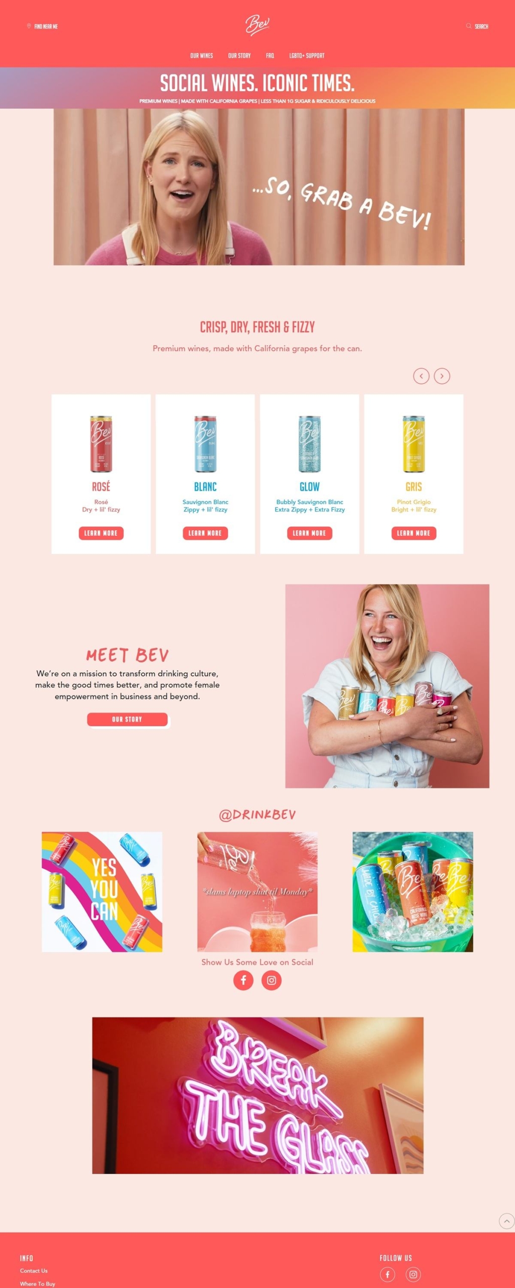 eCommerce website: Bev