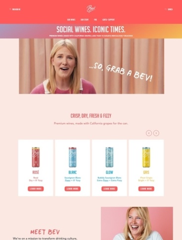 eCommerce website: Bev
