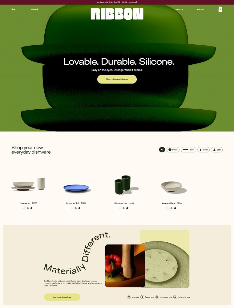 Ribbon | eCommerce Website Design Gallery & Tech Inspiration